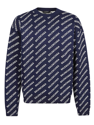 BALENCIAGA Men's 24SS Blue Sweater