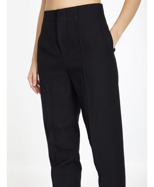 BOTTEGA VENETA Luxurious High-Rise Cotton Trousers for Women in FW23 Collection