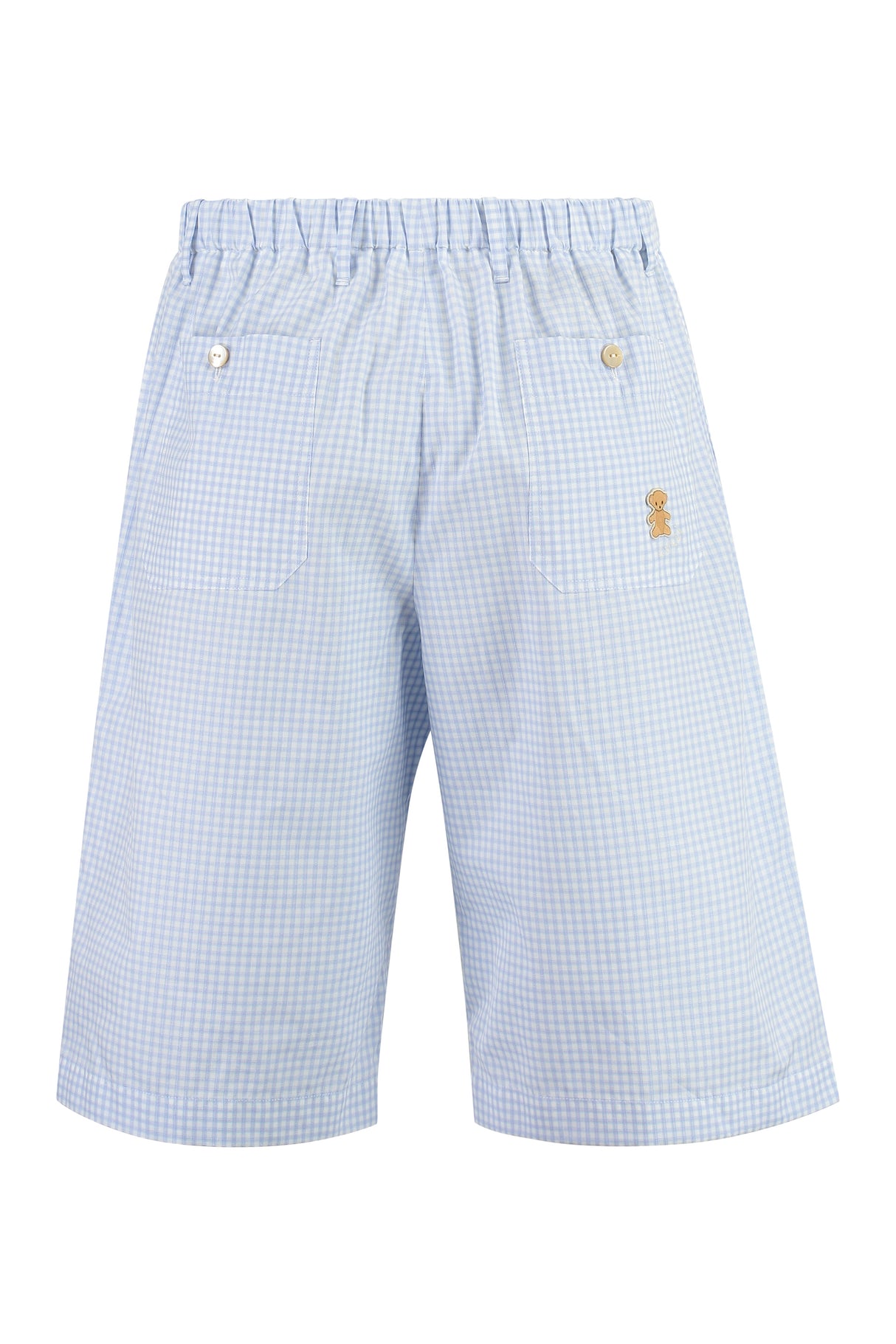 GUCCI Light Blue Checkered Bermuda Shorts for Men - FW23