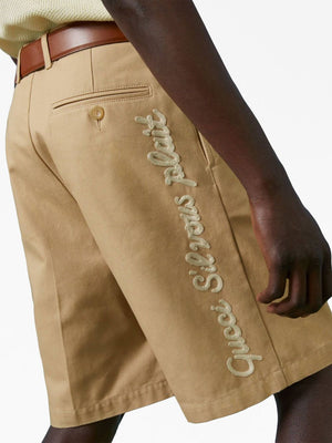 GUCCI Men's 23FW Beige Shorts for the Fashion-Forward Gentlemen