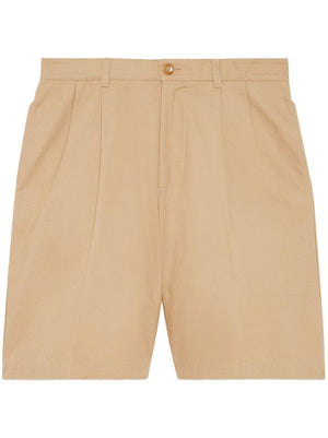 GUCCI Men's 23FW Beige Shorts for the Fashion-Forward Gentlemen