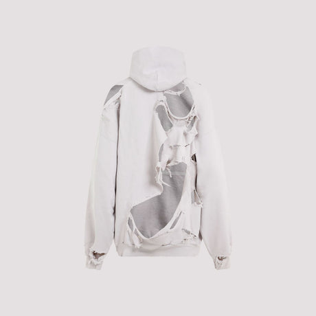BALENCIAGA White Large Fit Hoodie for Women