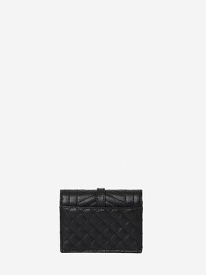 SAINT LAURENT Chic and Elegant Quilted Leather Wallet for Women