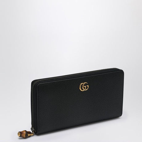 GUCCI Mini Zip Around Wallet with Bamboo Detail