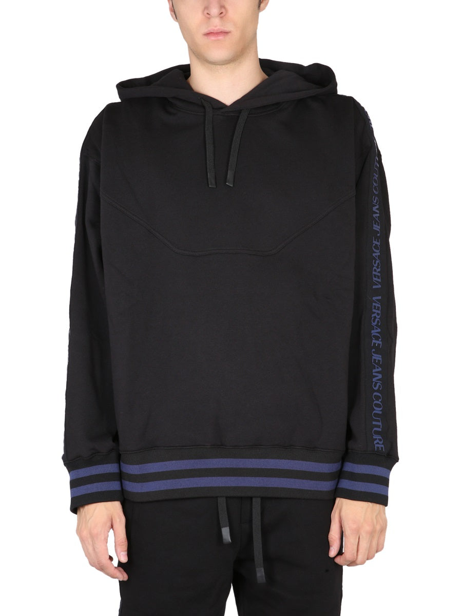 VERSACE JEANS COUTURE Classic Hoodie with Drawstring - Men’s Apparel