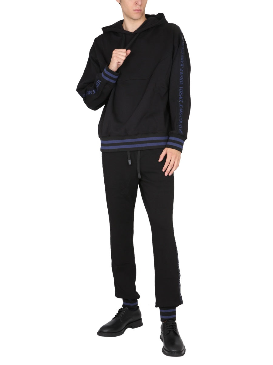 VERSACE JEANS COUTURE Classic Hoodie with Drawstring - Men’s Apparel