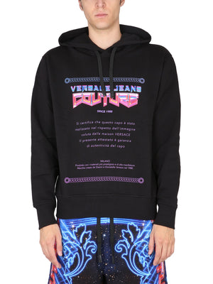 VERSACE JEANS COUTURE Sleek Space Warranty Hoodie for Men