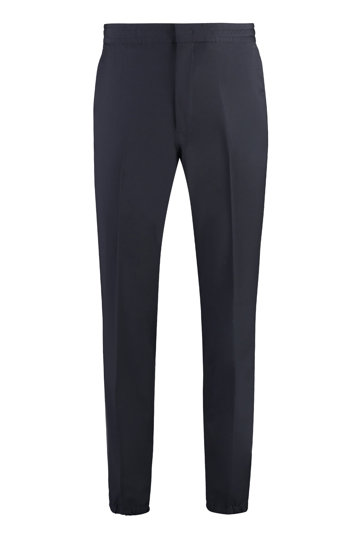 ZEGNA Navy Wool Sweatpants for Men - SS24 Collection