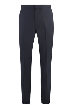 ZEGNA Navy Wool Sweatpants for Men - SS24 Collection