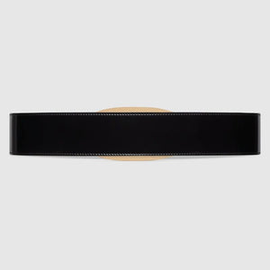 GUCCI Stylish Rectangular G Buckle Belt in Patent Leather for Women