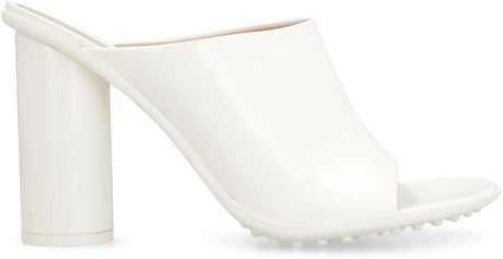 BOTTEGA VENETA White Lamb Leather Flat Sandals for Women