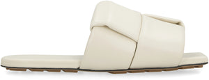 BOTTEGA VENETA White Leather Flat Sandals for Women - SS23 Collection