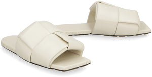 BOTTEGA VENETA White Leather Flat Sandals for Women - SS23 Collection