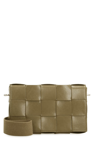 BOTTEGA VENETA Green Intrecciato Crossbody Handbag for Men - FW24 Collection