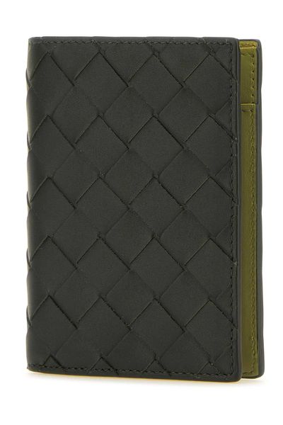 BOTTEGA VENETA Soft Leather and Raffia Men's Wallet - FW23