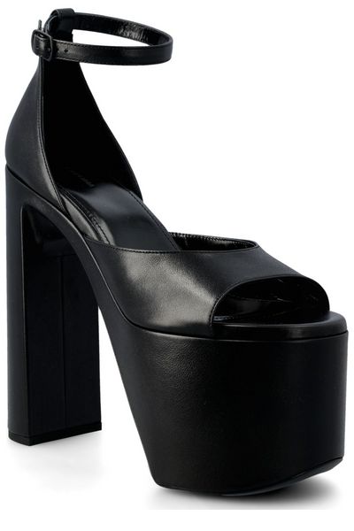 BALENCIAGA Stylish Platform Sandals for Women in Soft Black Calfskin - SS23