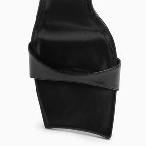 BALENCIAGA Hourglass Mini Sandals in Black Soft Leather