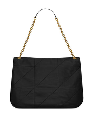 SAINT LAURENT Elegant Merlot Quilted Mini Shoulder Bag with Gold-Tone Accents