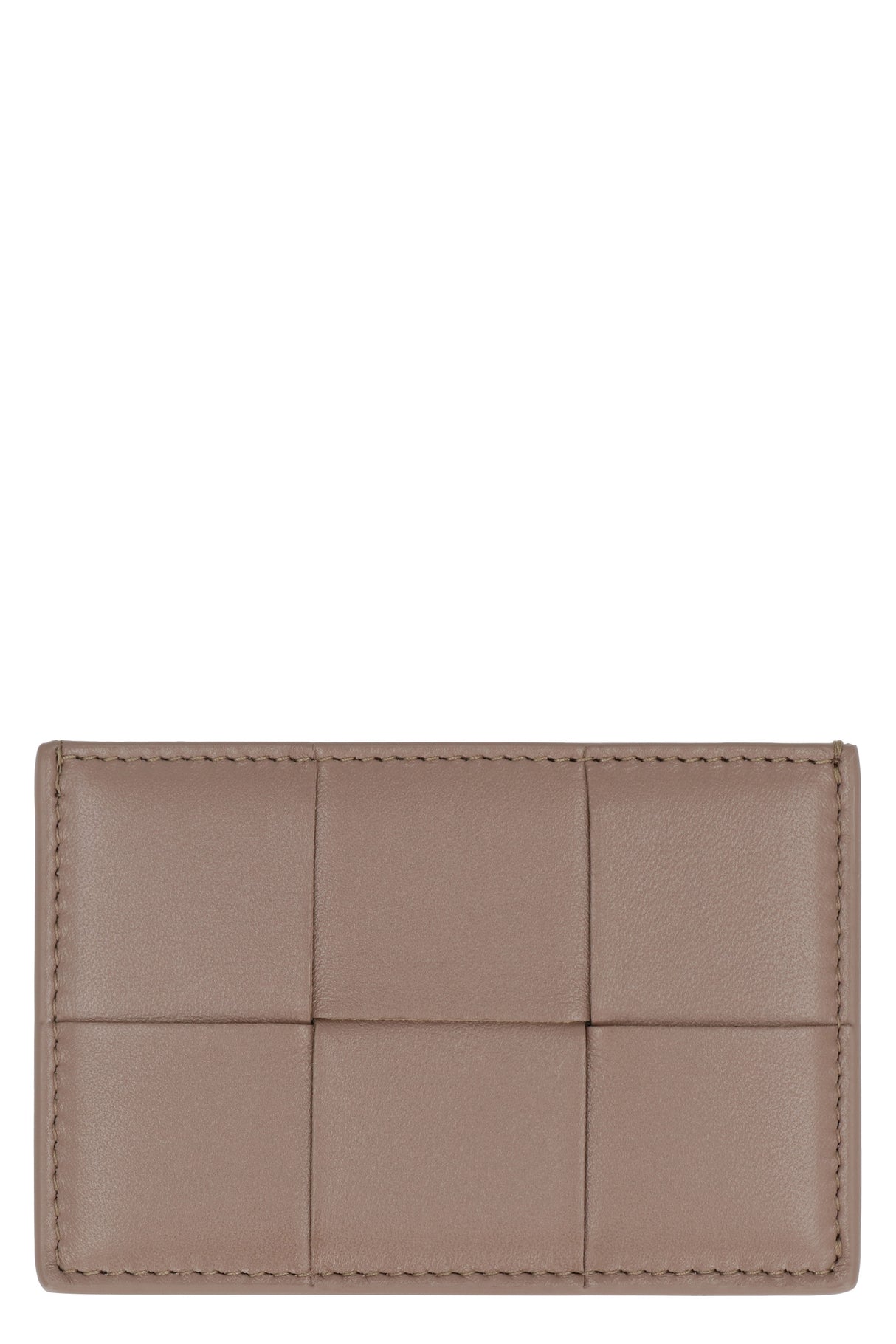 BOTTEGA VENETA Light Blue Leather Cardholder with Intreccio Motif - FW23 Collection