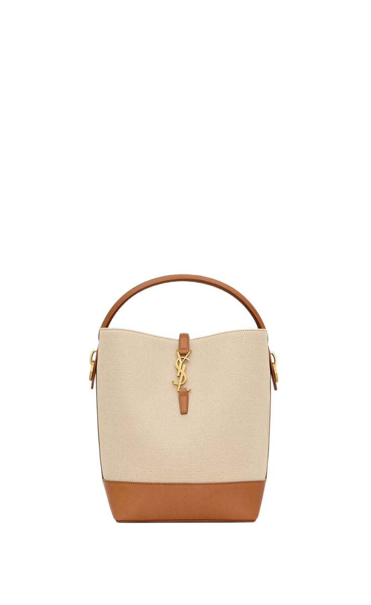 SAINT LAURENT Elegant Desert Dust Mini Bucket Bag