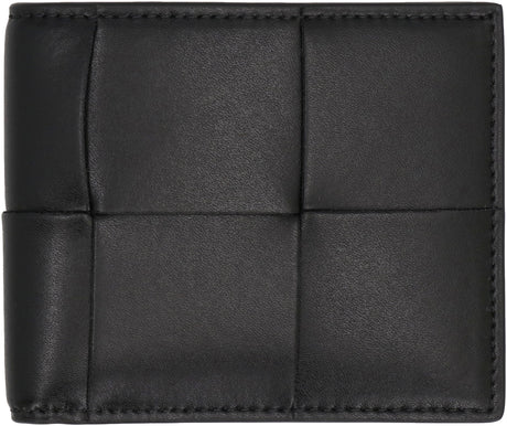 BOTTEGA VENETA Luxury Woven Leather Bi-Fold Wallet - 10x8.5 cm