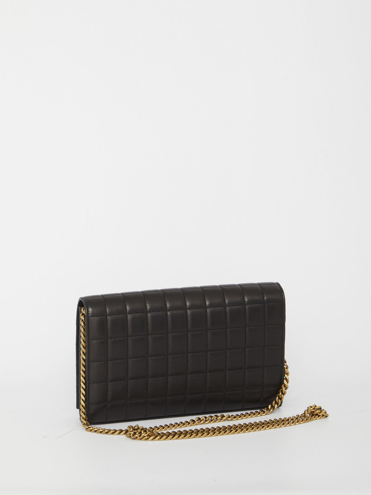 SAINT LAURENT Matelassé Pouch Handbag - 14x23x3cm