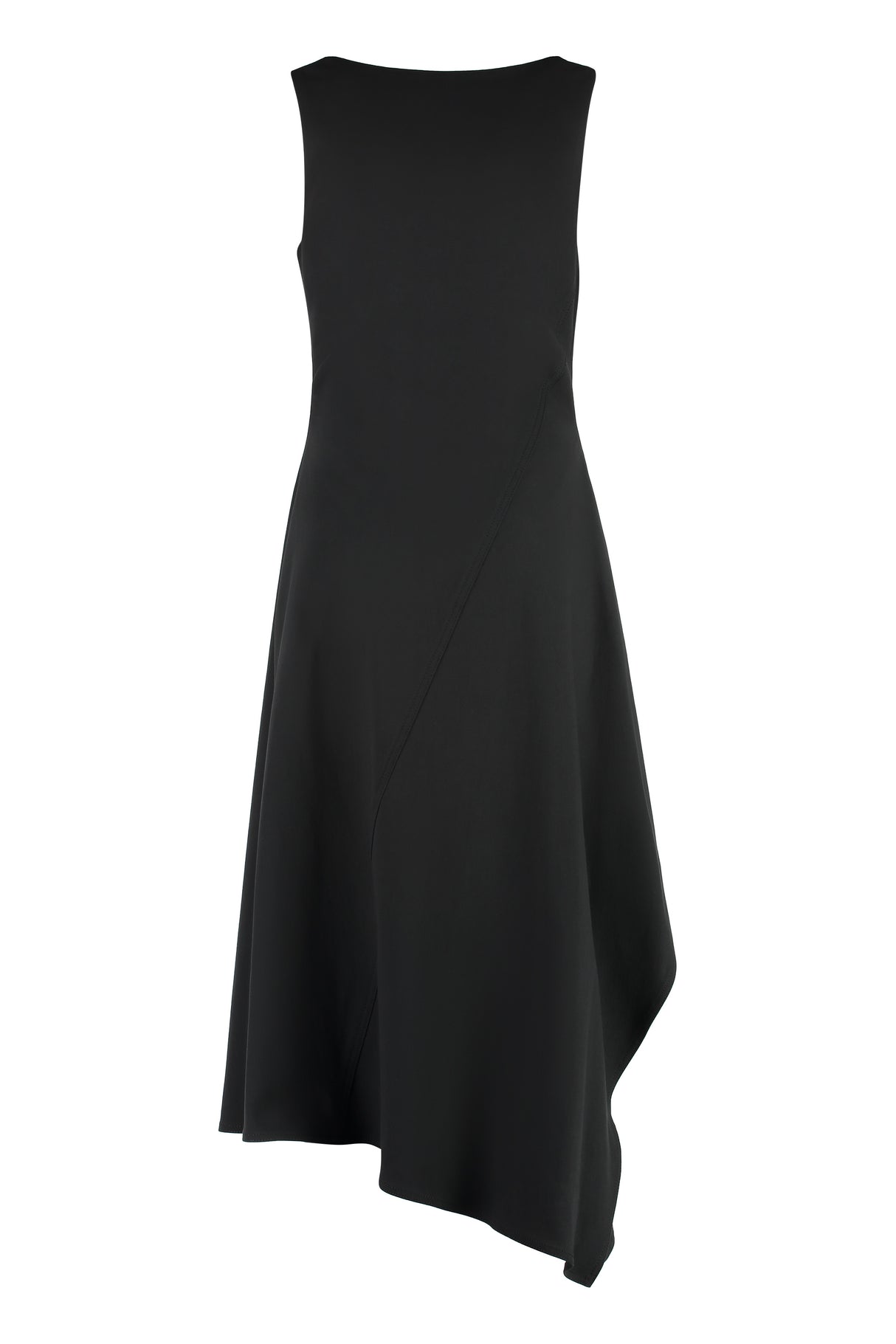 BOTTEGA VENETA Classic Black Cotton Dress with Side Slit for Women - SS23 Collection