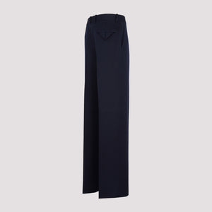 BOTTEGA VENETA Tailored Blue Wool Trousers for Women - FW23 Collection