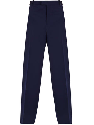 BOTTEGA VENETA Tailored Blue Wool Trousers for Women - FW23 Collection