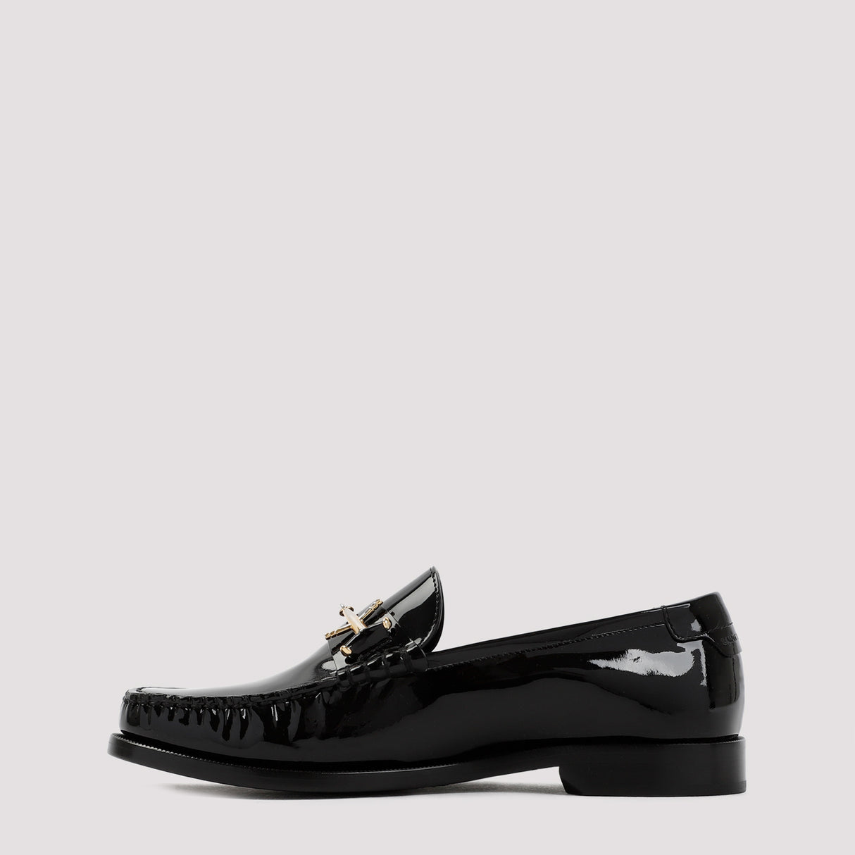 Black Leather Loafers for Women by Saint Laurent FW23