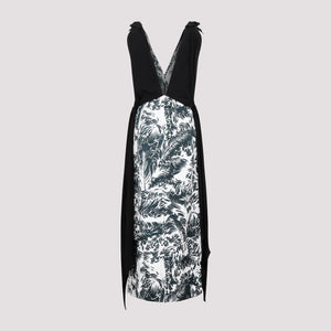 BOTTEGA VENETA Elegant Printed Silk Long Dress