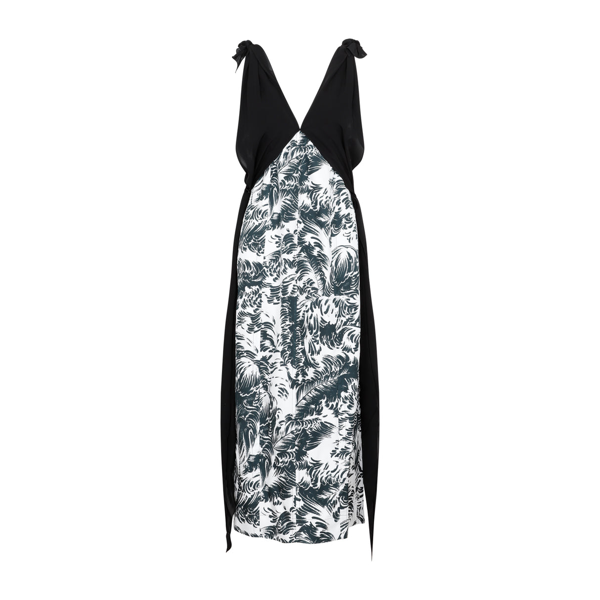 BOTTEGA VENETA Elegant Printed Silk Long Dress