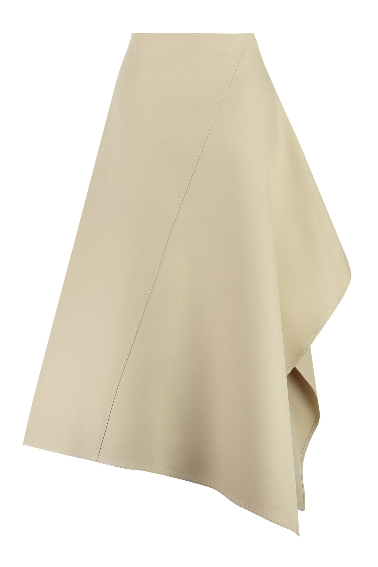 BOTTEGA VENETA Asymmetric Cotton Midi Skirt for Women