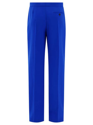 ALEXANDER MCQUEEN Blue Wool Trousers for Women in FW23 Collection