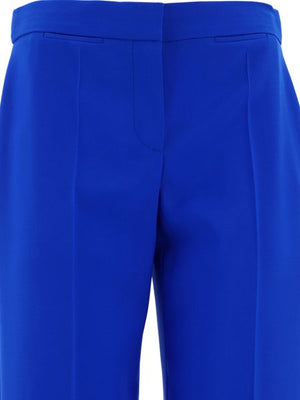 ALEXANDER MCQUEEN Blue Wool Trousers for Women in FW23 Collection