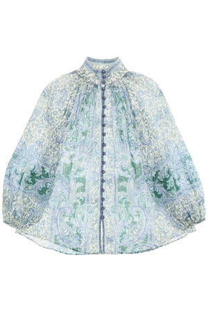 Áo Blouse In Hoa Paisley Thu Sang Trọng