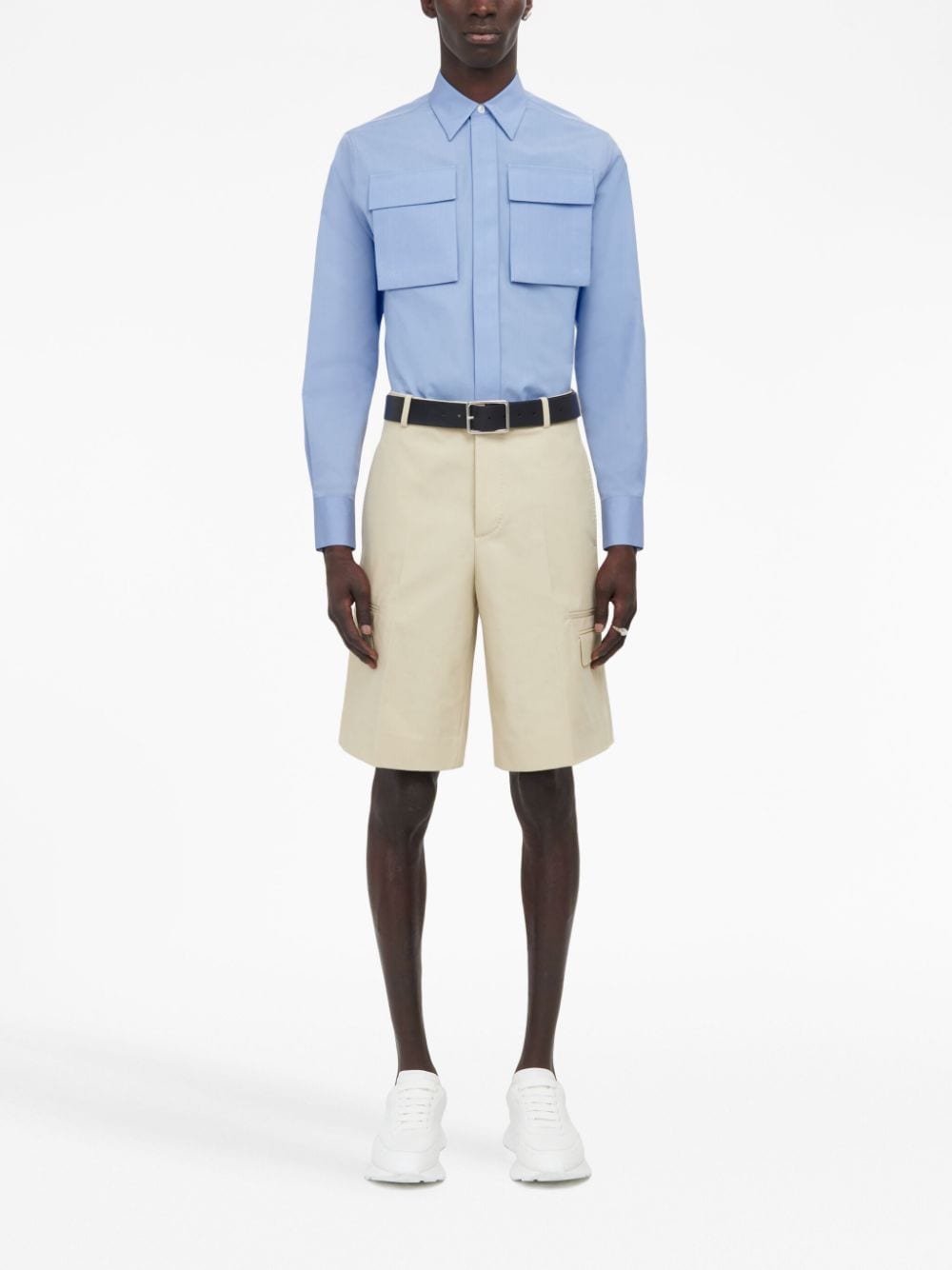 ALEXANDER MCQUEEN Sophisticated Beige Shorts for Men