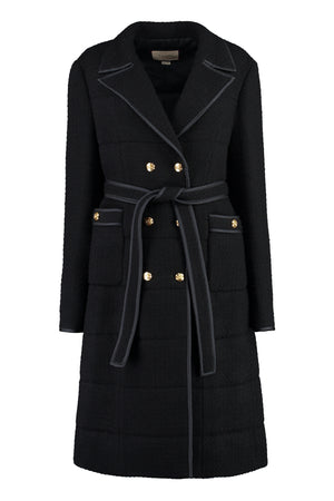 GUCCI Double-Breasted Wool Jacket with Coordinated Waist Belt for Women - FW23