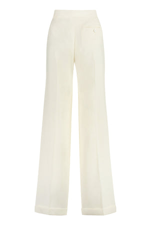 ALEXANDER MCQUEEN White Wide-Leg Trousers for Women – SS23 Collection