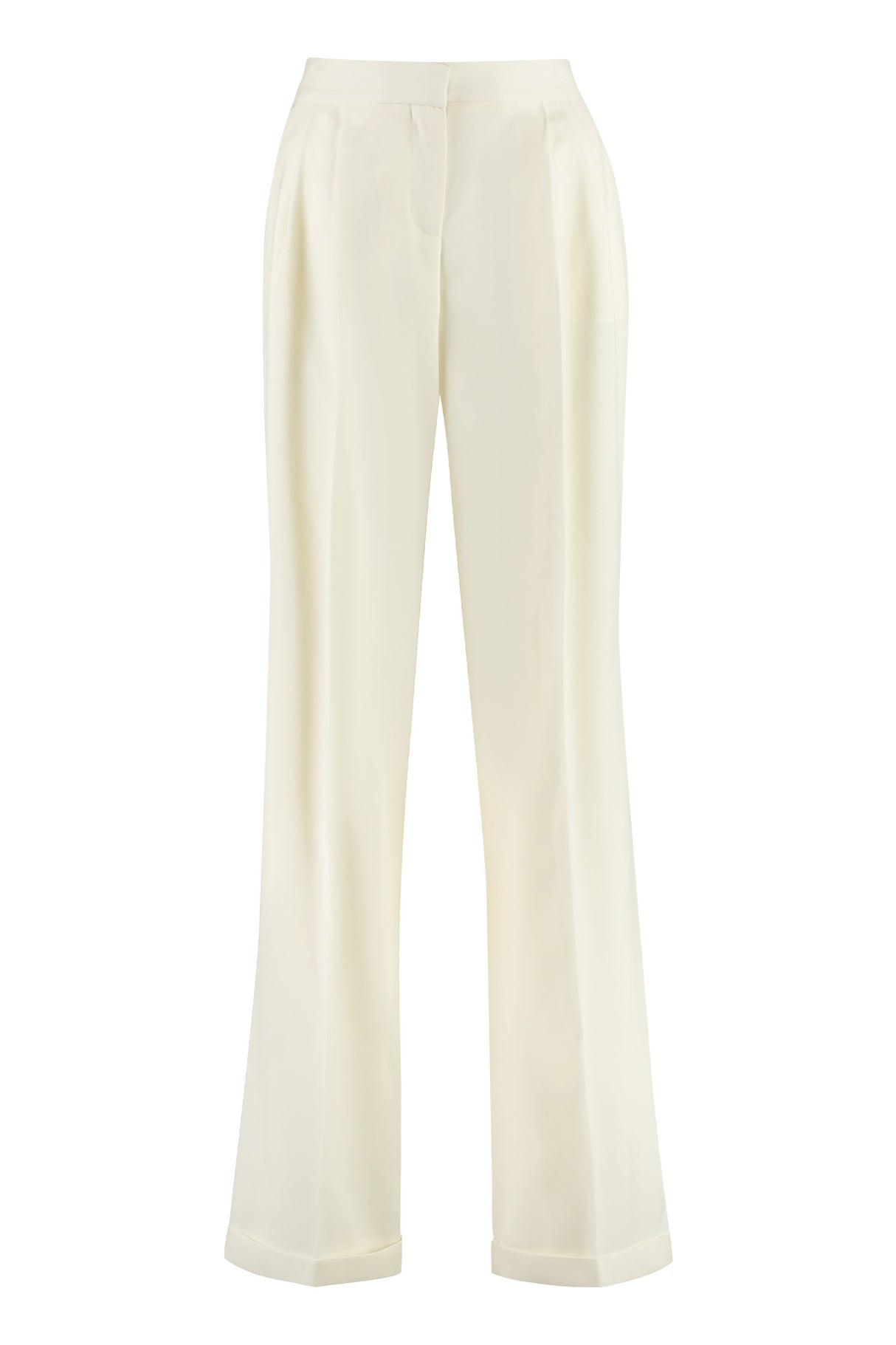 ALEXANDER MCQUEEN White Wide-Leg Trousers for Women – SS23 Collection