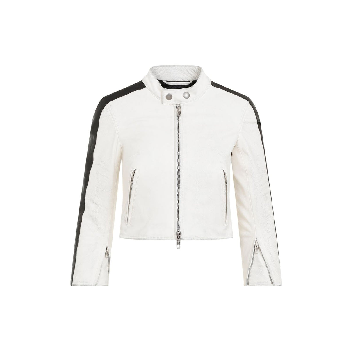 BALENCIAGA Luxe White Racer Jacket