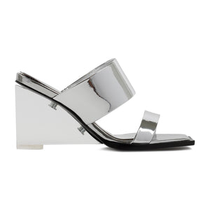 ALEXANDER MCQUEEN Metallic Leather Sandals for Women