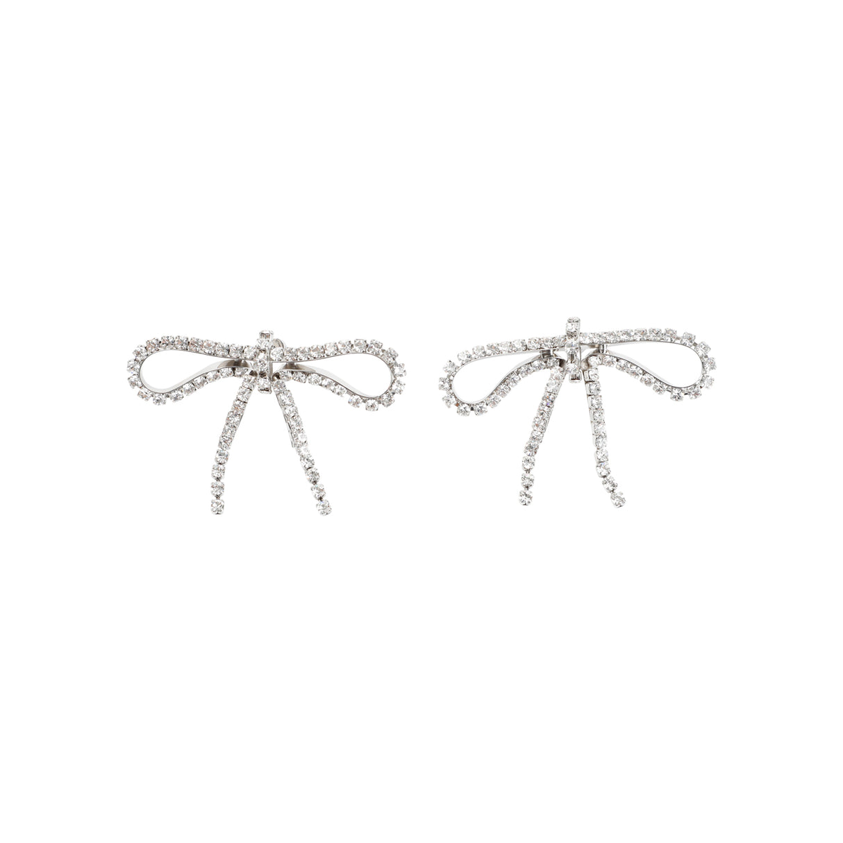 BALENCIAGA Metallic Archive Ribbon Earrings for Women