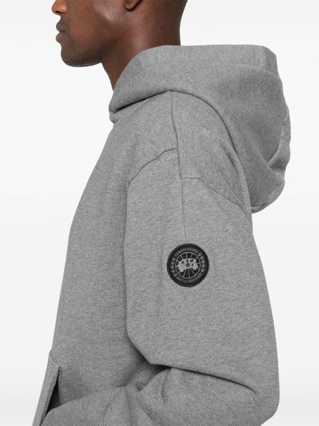 CANADA GOOSE Medium Grey Cotton Hooded Sweatshirt for Men