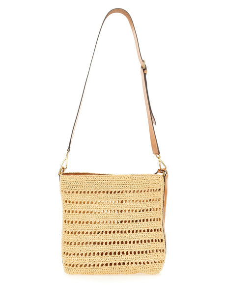 ETRO Perforated Raffia Shoulder Handbag - Adjustable & Removable Strap