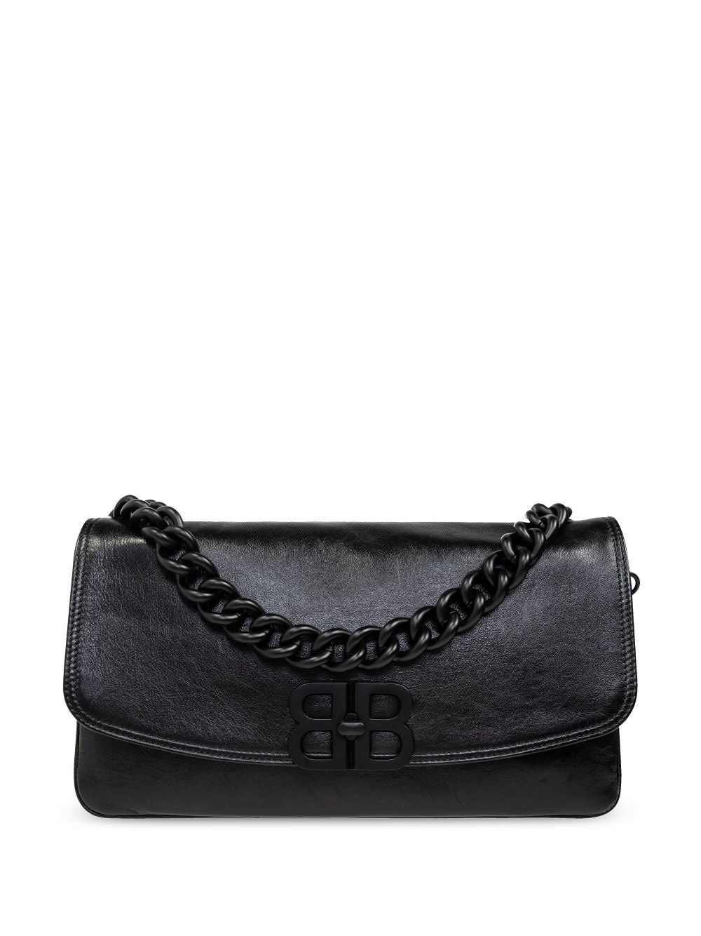 BALENCIAGA Soft Flap Handbag with BB Logo Chain - Women’s FW24 Collection