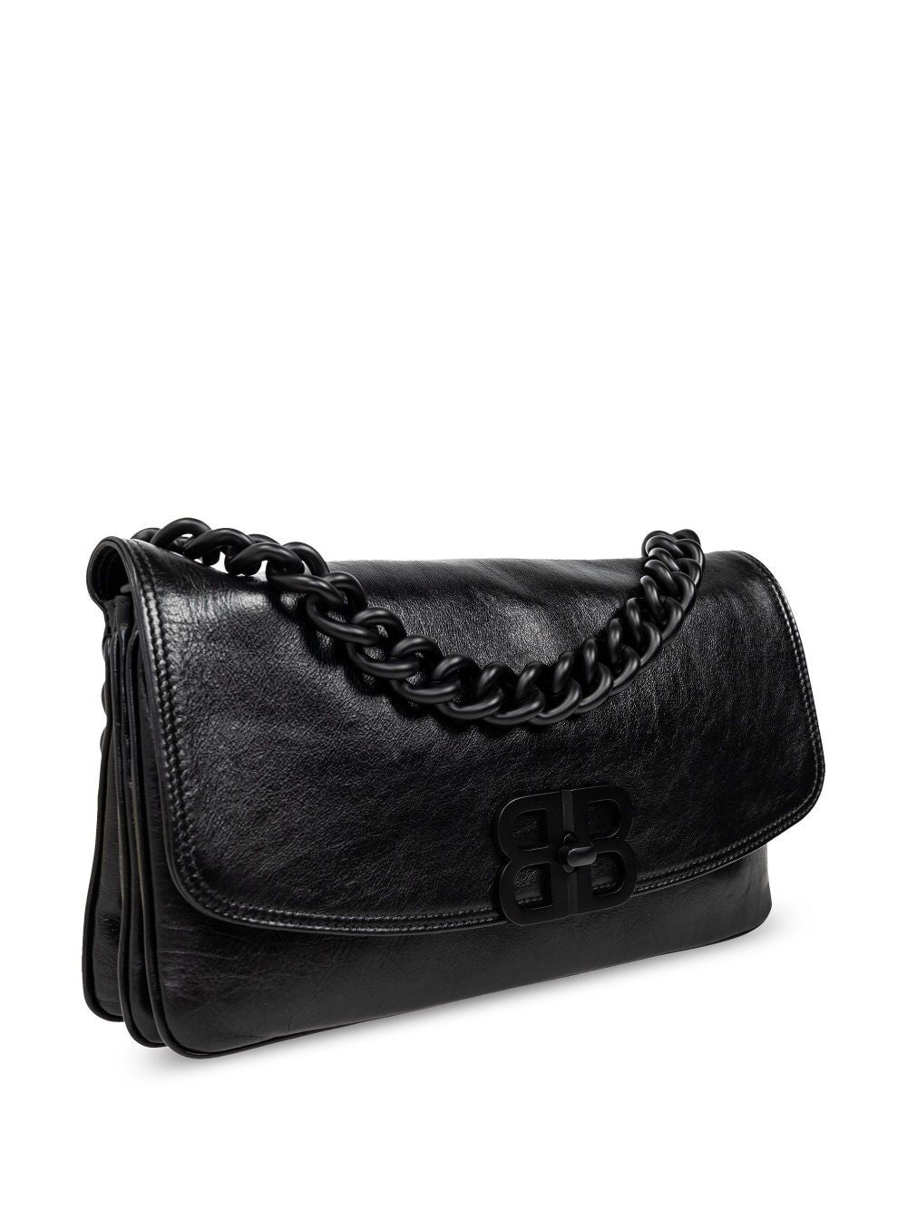 BALENCIAGA Soft Flap Handbag with BB Logo Chain - Women’s FW24 Collection