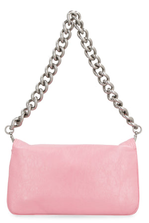 BALENCIAGA Soft Leather Crossbody Handbag | Flap Closure with Internal Zippered Pocket | Pink, FW23