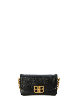 BALENCIAGA Mini Leather Flap Handbag with Adjustable Strap