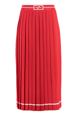 Chân váy xếp ly đỏ cho phụ nữ | Bộ sưu tập FW23